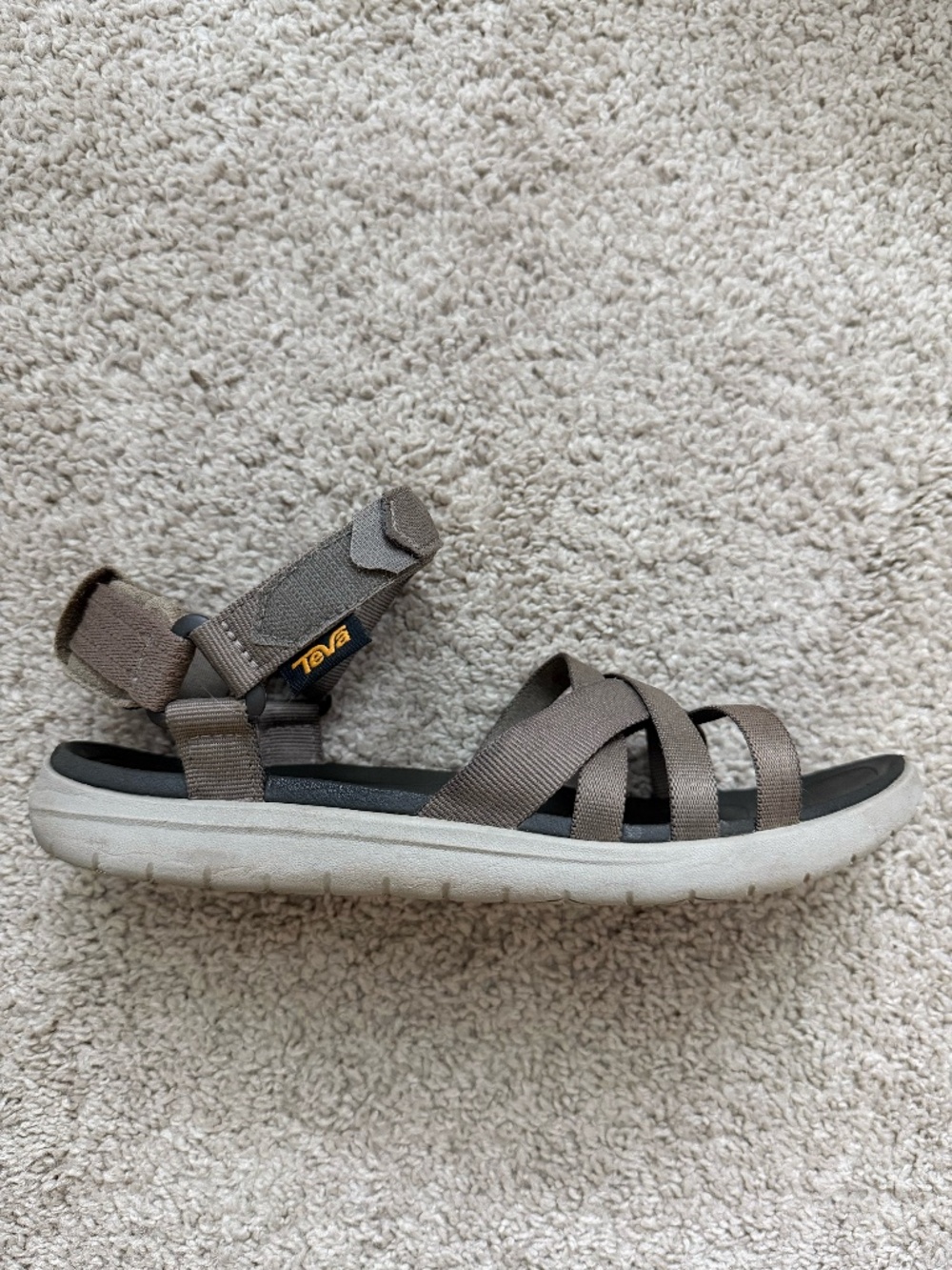 Teva Sanborn Mia Womens Size 9 Taupe Brown Strappy Outdoor Sport Sandals 1015161